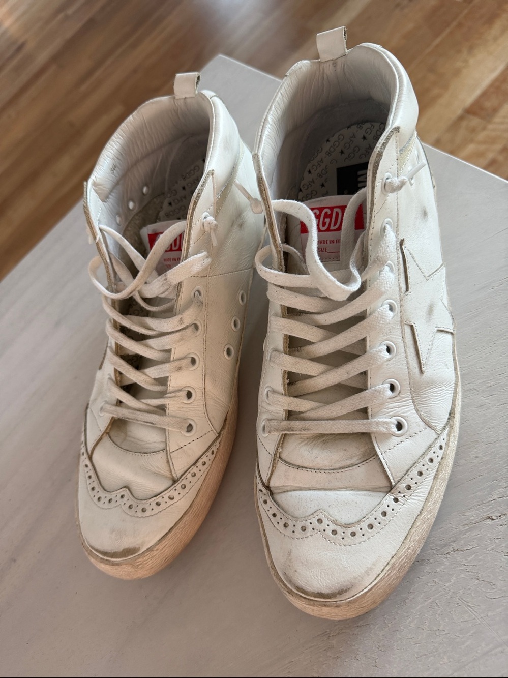 Golden Goose Rare White Leather Mid Star Sneakers | Men’s EU 44